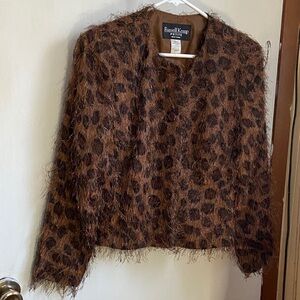 Russell Kemp Brown and Black Textured Blazer